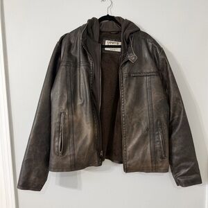Levi's Men's Dark Brown Leather Jacket